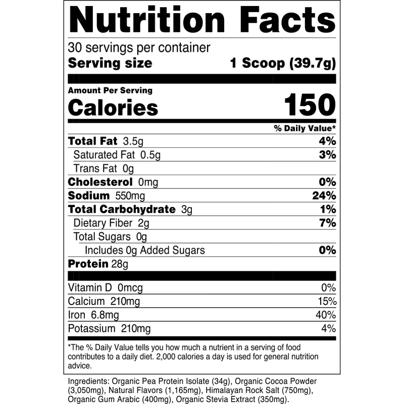 100% Pea Protein Isolate -30 Servings - Image 2