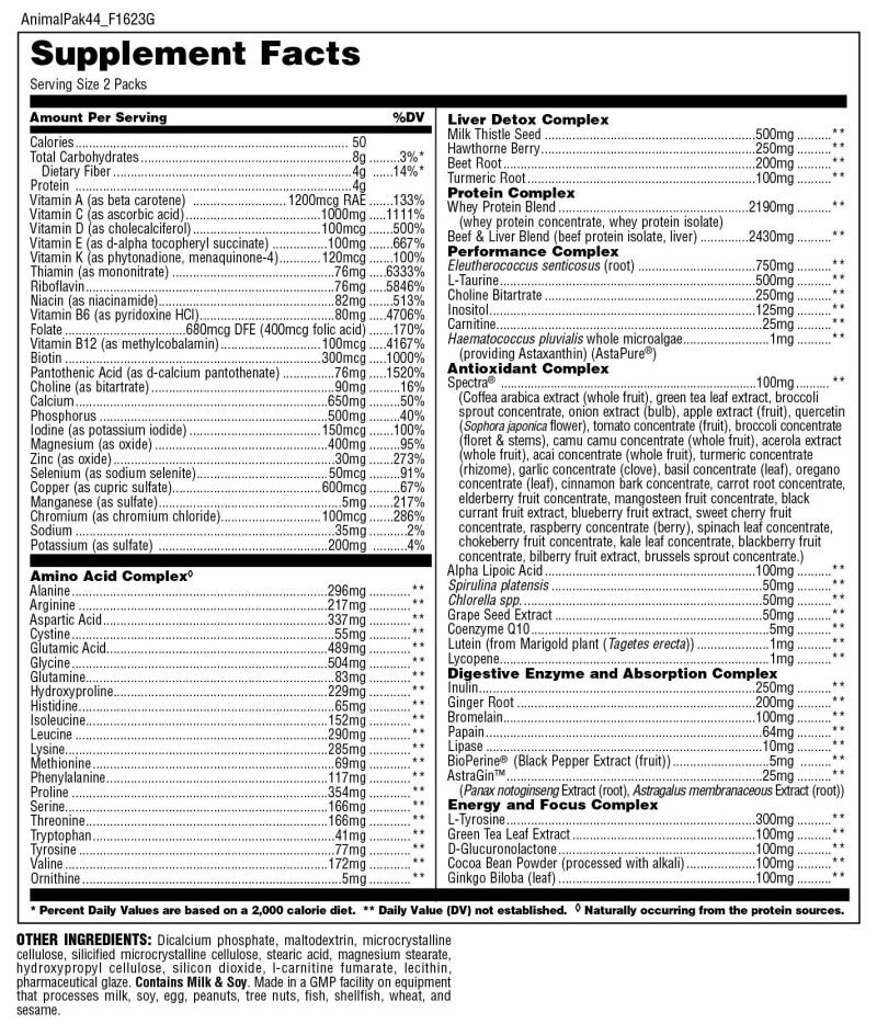 Animal Pak Multi Vitamins Pill Pack - Image 3
