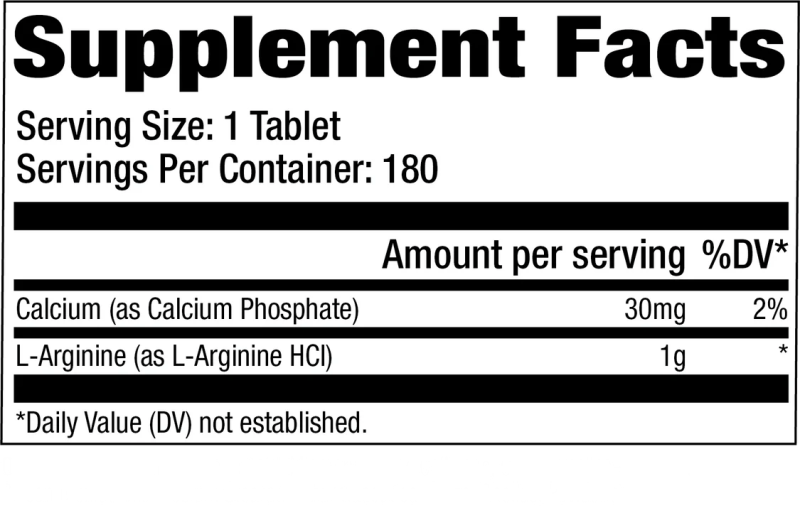 L- Arginine -180 Tablets - Image 2