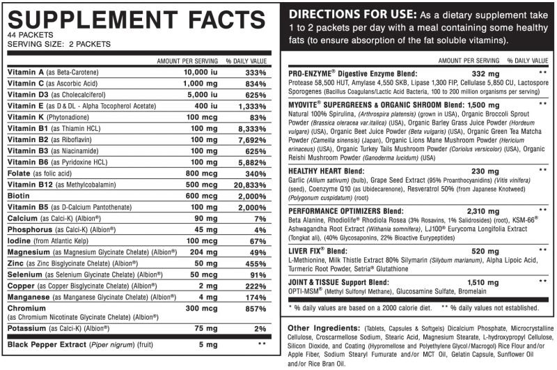 MyoVite Multi Vitamins 44packs - Image 3